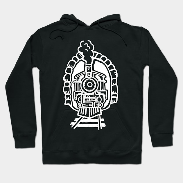 Train driver design railroad travel traveling by train Hoodie by Tropical Blood